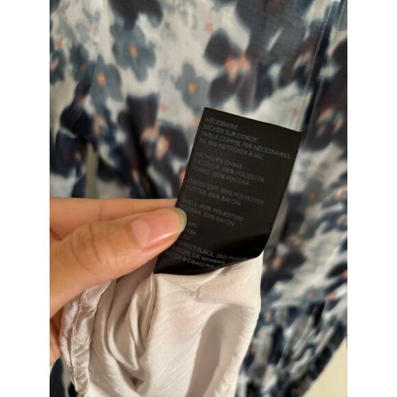 Urban Outfitters Dress Women's 0 Kimchi Blue Floral Mini Sheer Back Cut Out - Picture 10 of 10